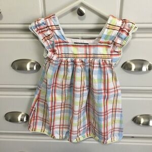 A.T.U.N. All Things Uber Nice Plaid Pom Pom Summer Dress 3-4 Years